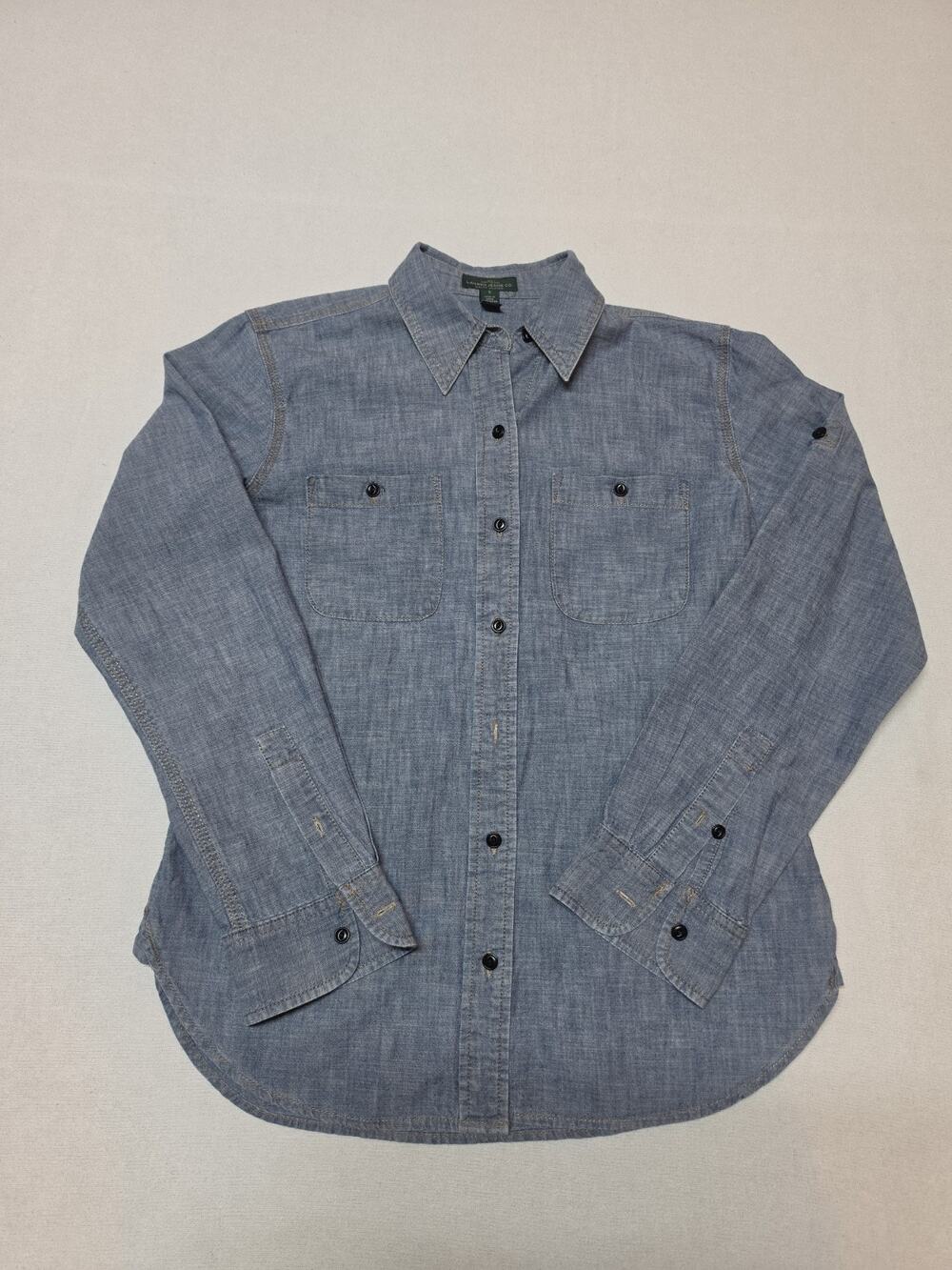 Lauren Ralph Lauren Jeans Co Women’s Size S Blue Chambray Button Down Shirt